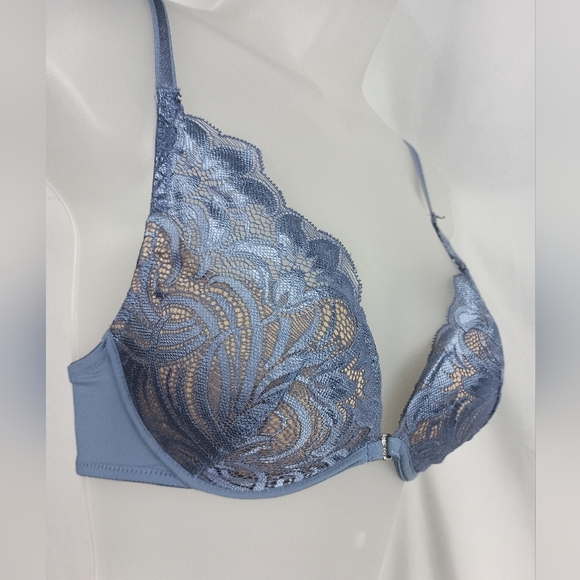 2/$30 Elegant Baddie Barbie VICTORIA SECRET Lace Underwire Bra in Blue (#1,274) - Picture 5 of 7
